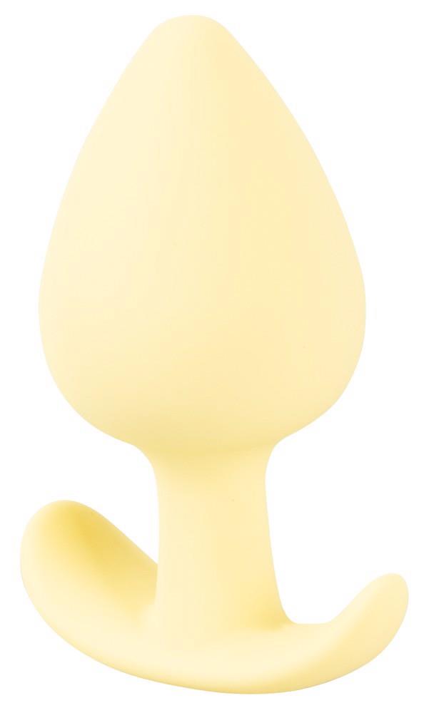 Plug anal Cuties din silicon galben 6,5 cm