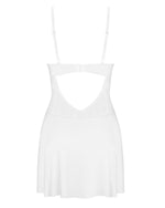 Alissium Obsessive Chemise și Thong din Lace Alb XS/S