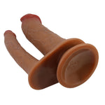 Dildo dublu vibrant Pretty Love Hulbert, culoarea pielii, 18 cm