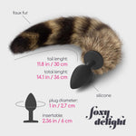 Plug anal din silicon Crushious cu coadă 36 cm