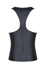 Tricou fără mâneci Regnes Fetish Planet pentru bărbați, aspect umed, cu bandă, negru, mărimea L
