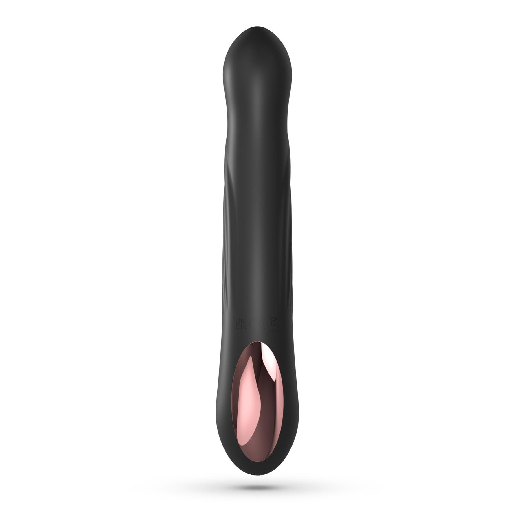 Vibrator Crushious Lapin din silicon, model iepuraș, negru, USB, 21,5 cm