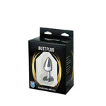 Plug anal Fantasy din argint cu diamant roz 7 cm