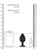 Dop anal Sono cu bilă mobilă din silicon 9,5 cm negru
