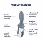 Vibrator anal gonflabil Satisfyer Air Pump Booty 1 USB