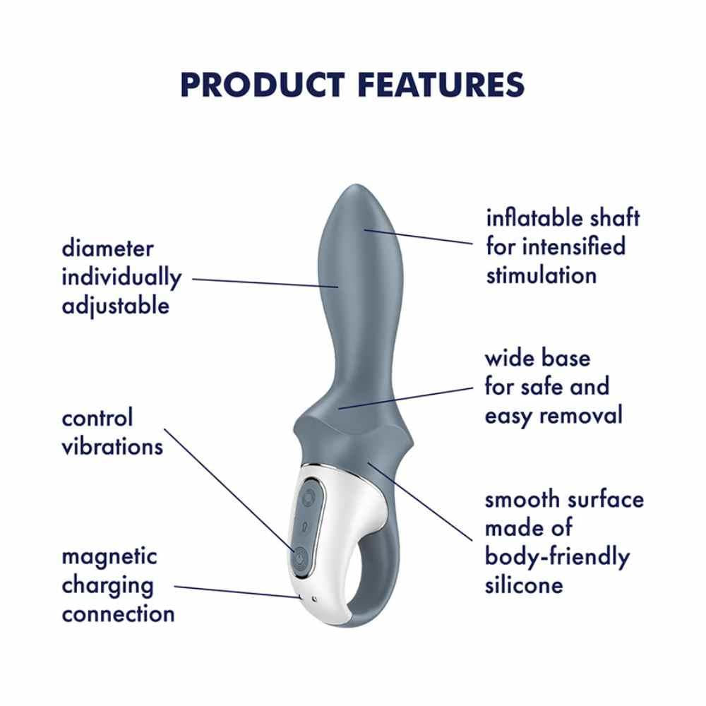Vibrator anal gonflabil Satisfyer Air Pump Booty 1 USB