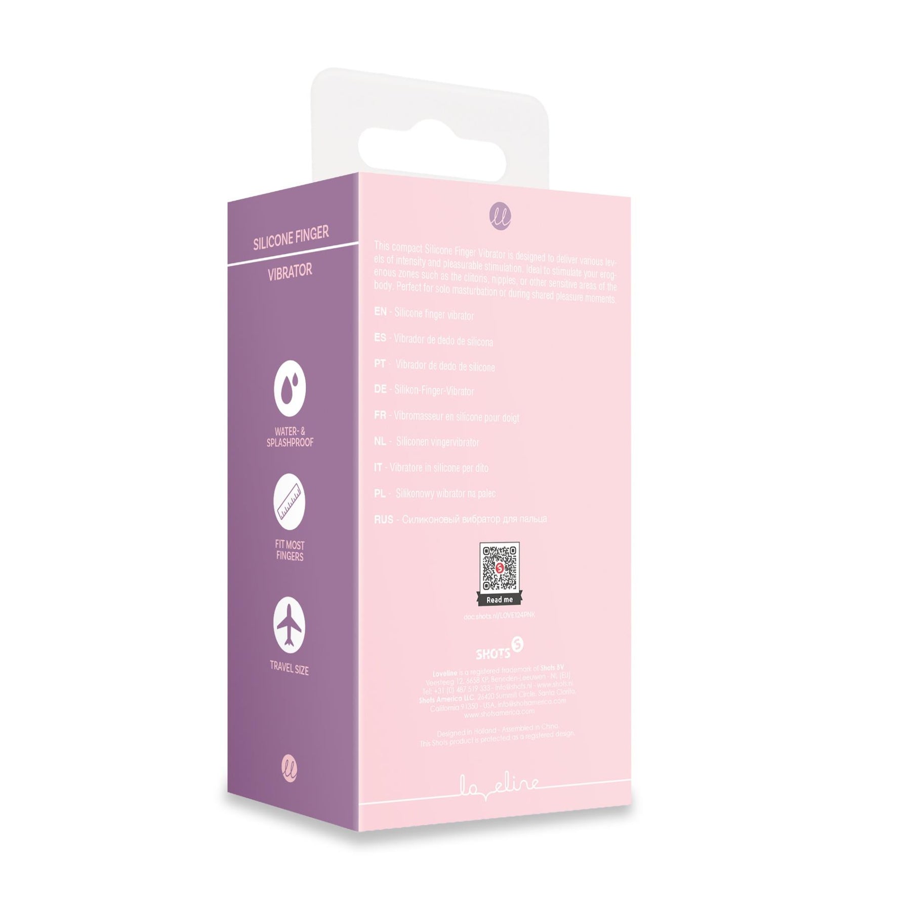 Vibrator pentru deget Loveline din silicon, roz