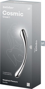 Dildo Satisfyer Cosmic Crest 1 din oțel inoxidabil cu două capete