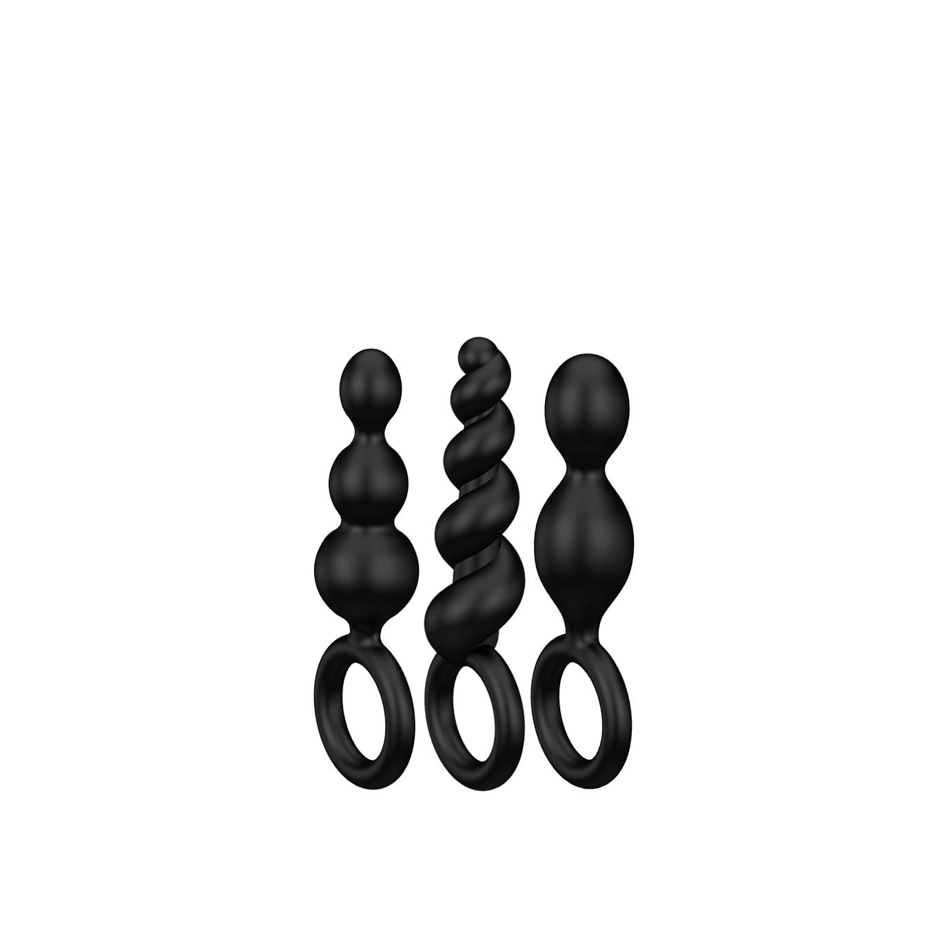 Set de 3 dopuri anale din silicon Satisfyer Booty Call