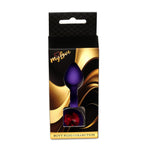 Bijuterii anale din silicon MyLove Toys violet cu diamant mic 7 cm