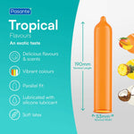 Prezervative Pasante Tropical mango ananas cocos 144 buc