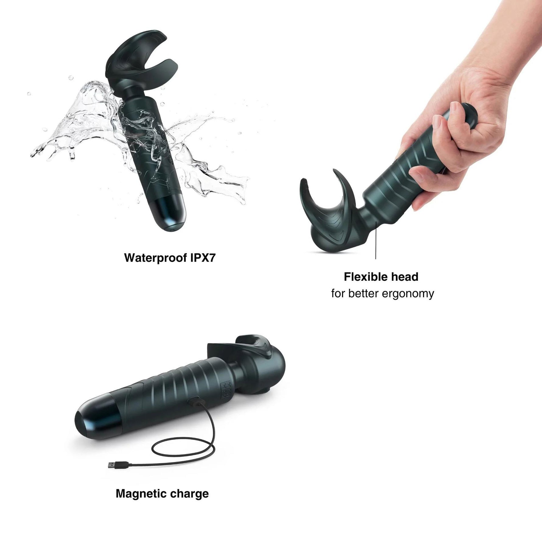 Masturbator vibrant Man.wand EVO Gri 20 cm USB