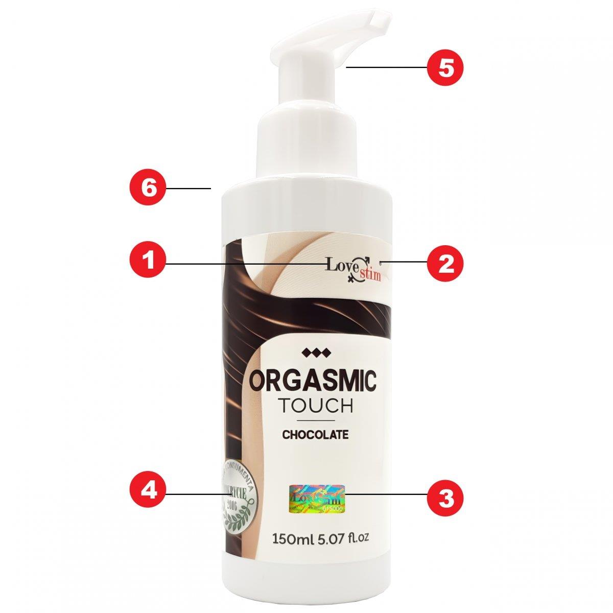 Ulei de masaj cu ciocolată LoveStim Orgasmic Touch 150 ml