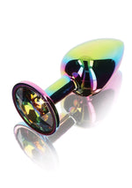 Dop anal Twilight ToyJoy Rainbow Gem din aluminiu, mic, 7 cm
