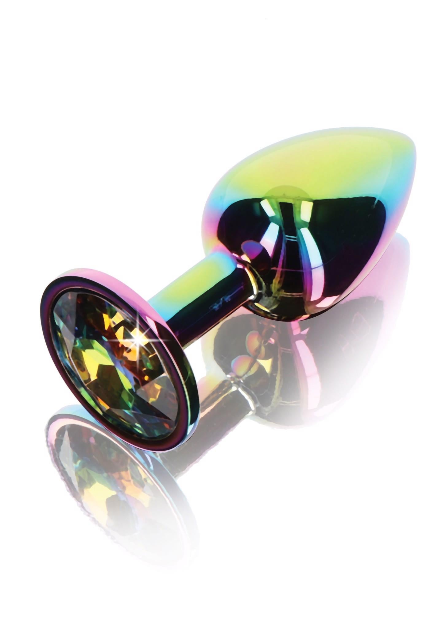 Dop anal Twilight ToyJoy Rainbow Gem din aluminiu, mic, 7 cm