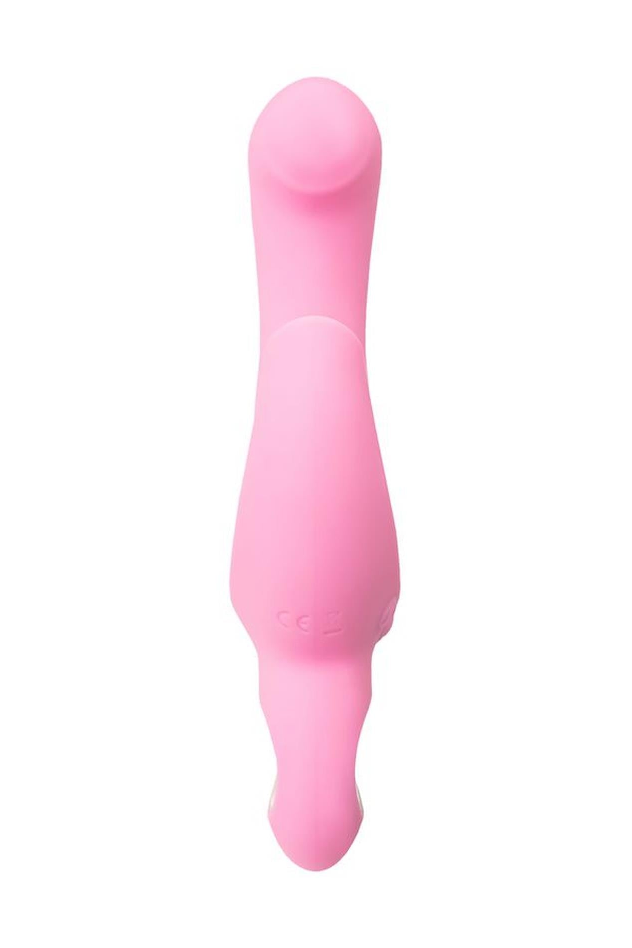 Vibrator rotativ JOS Twistme Iepuraș, silicon roz, USB, 19,5 cm