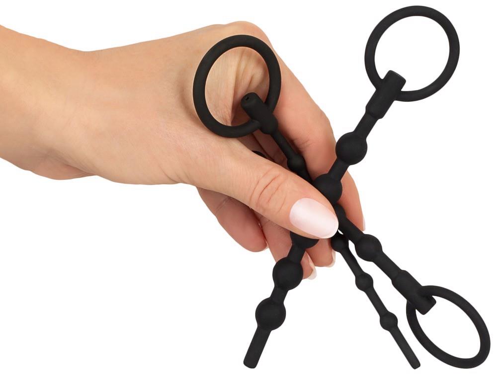 Set de 3 dopuri de penis din silicon Penisplug 16 cm
