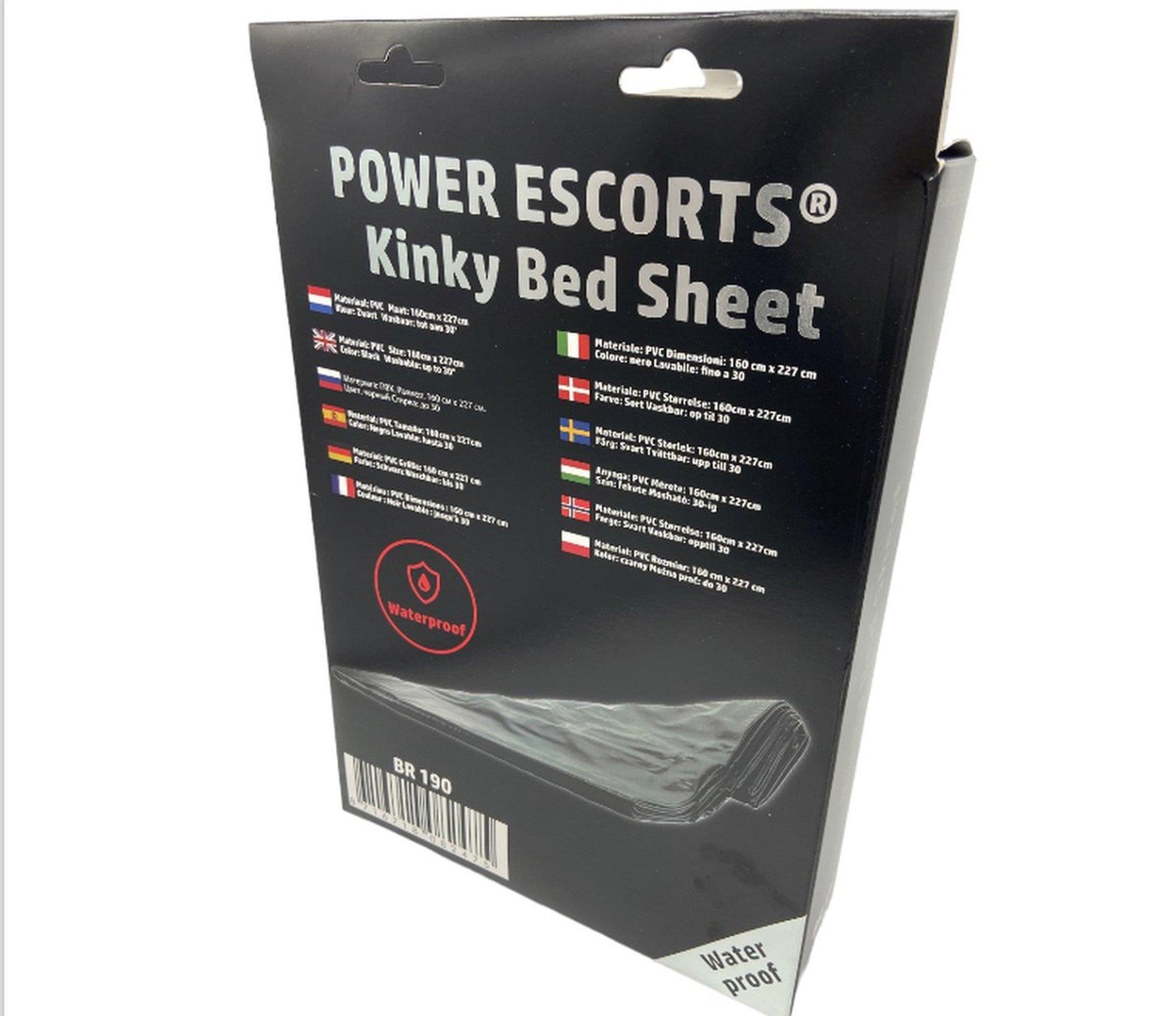 Cearșaf Kinky Power Escorts Negru Impermeabil 160 227 cm