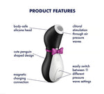 Stimulator Air Pulse Satisfyer Penguin, alb, USB C