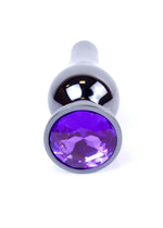 Dop anal din oțel MyLove Toys, violet, 9,5 cm