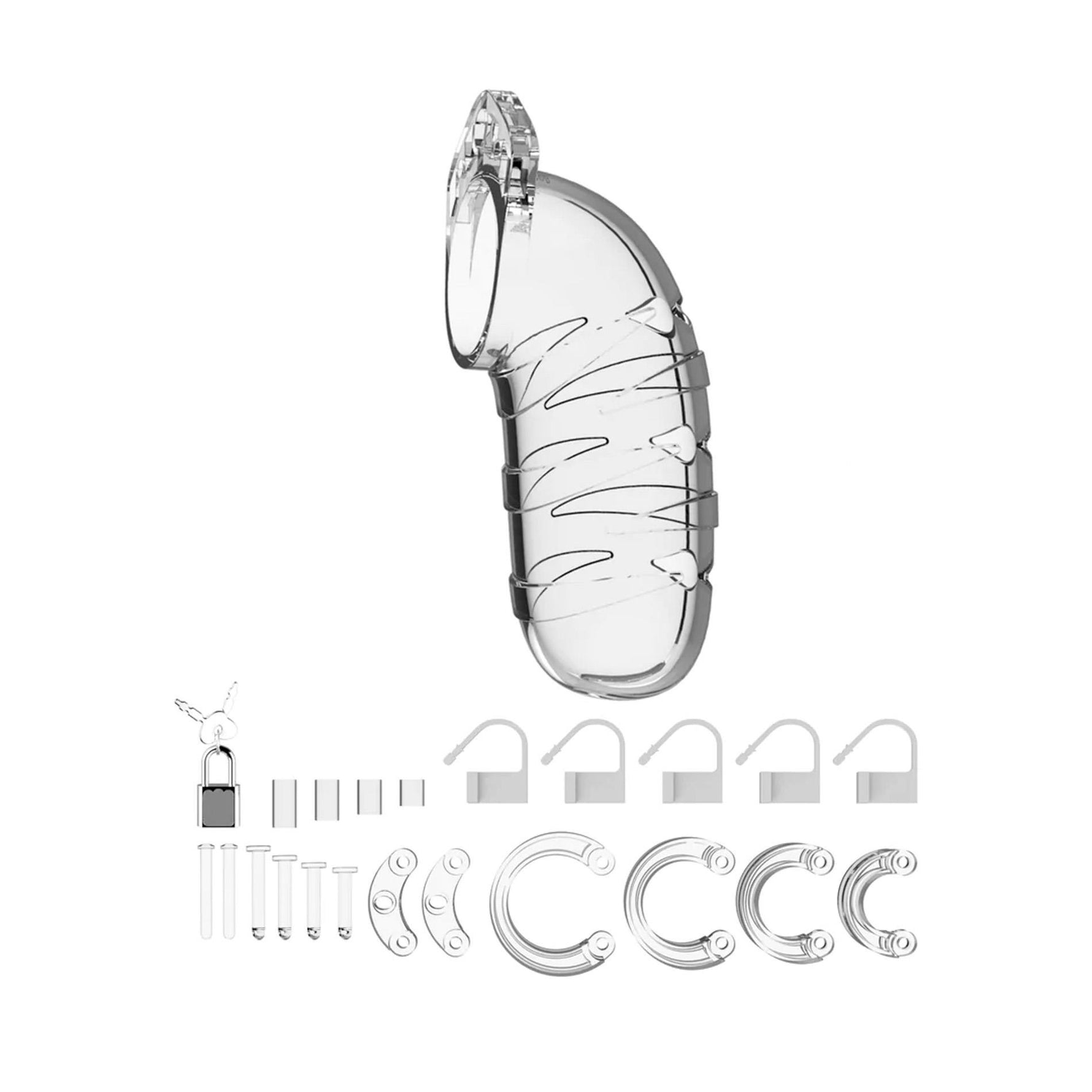 Cușcă de castitate ManCage din policarbonat de 14 cm