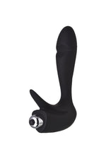 Masaj prostată Erotist din silicon negru 14 cm