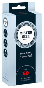 Prezervative vegane din latex Mister Size 60mm, 10 buc.