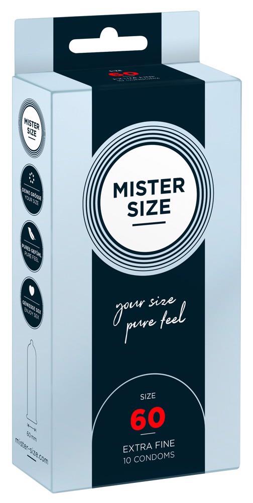Prezervative vegane din latex Mister Size 60mm, 10 buc.