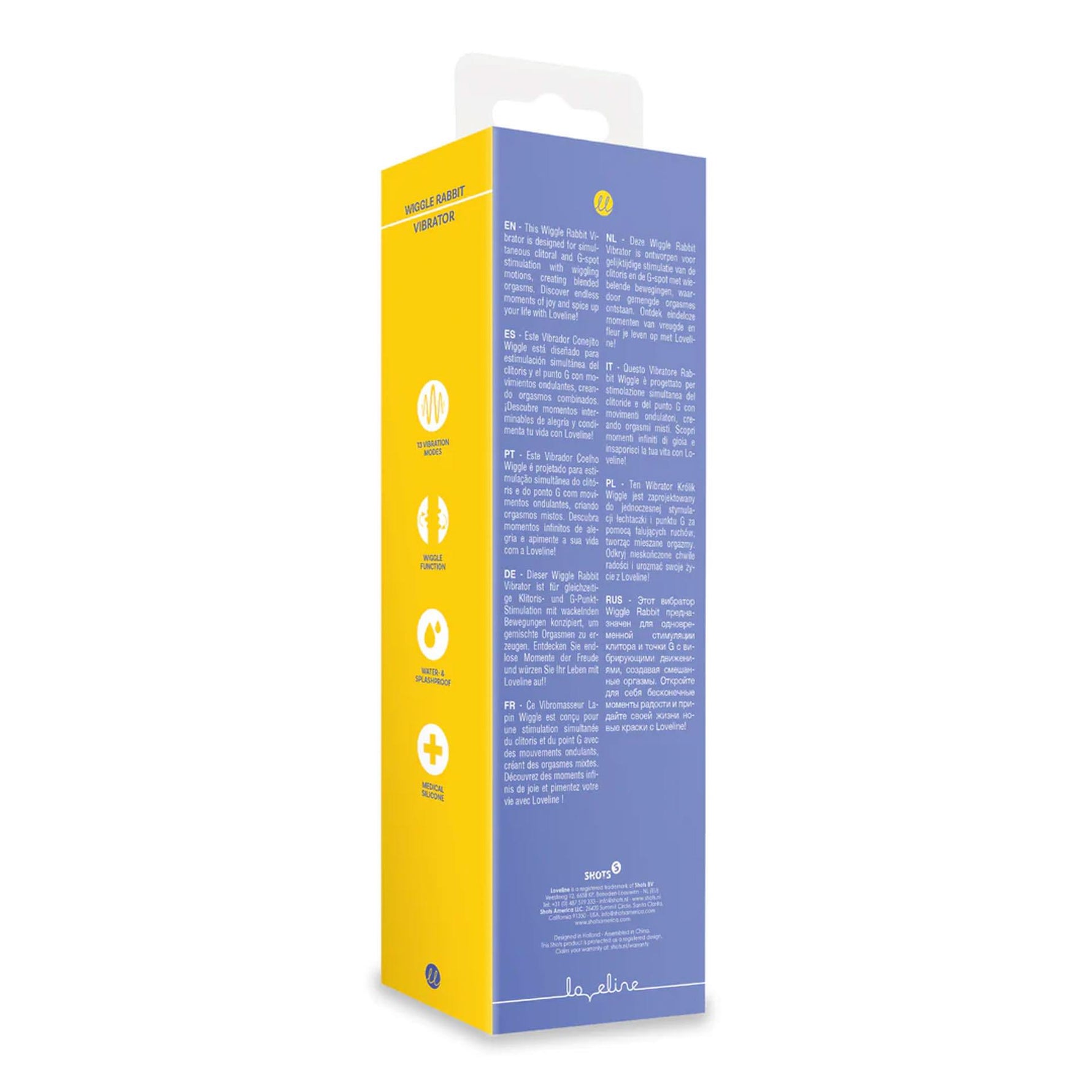 Vibrator Loveline Wiggle iepuraș albastru 24 cm