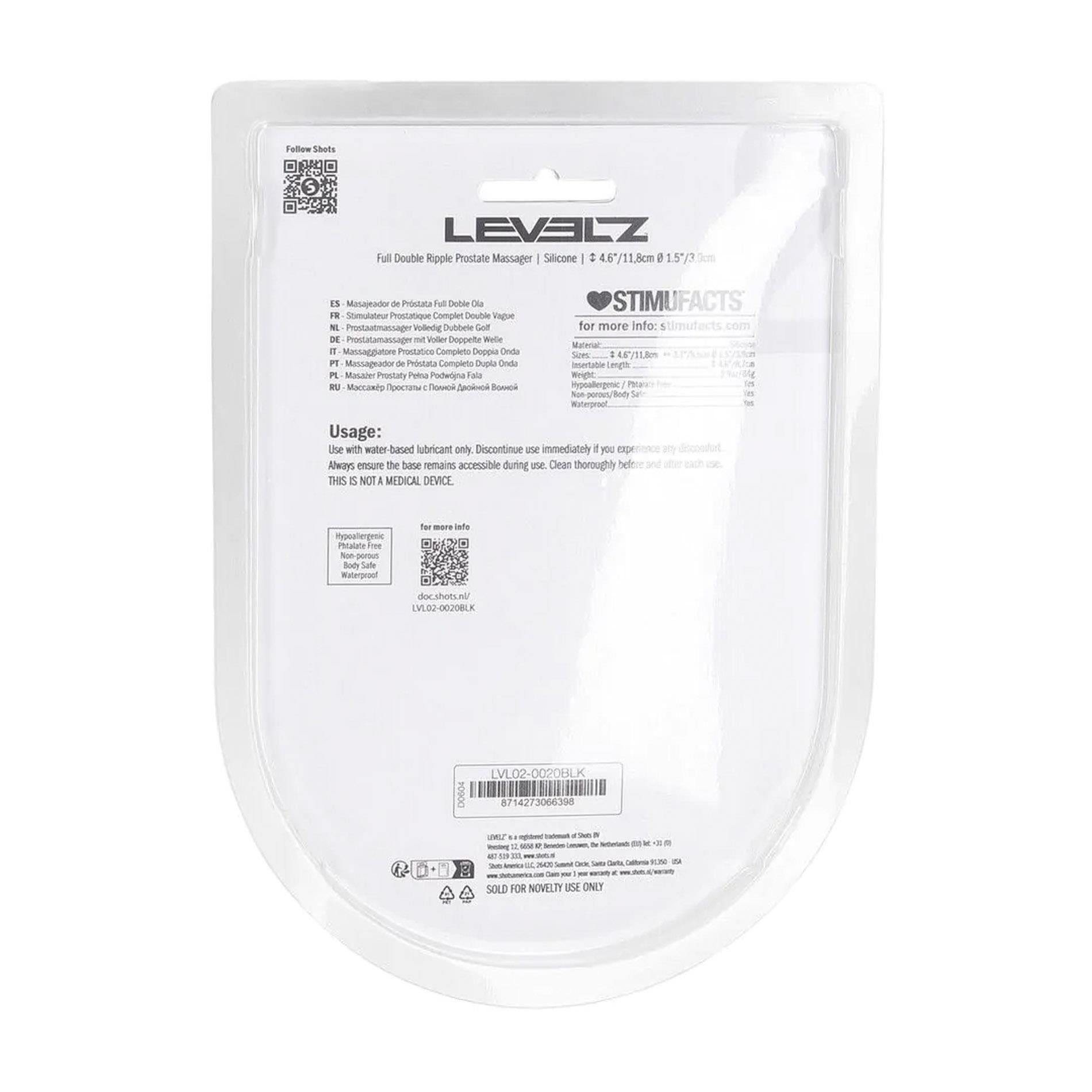 Levelz Level 2 Masaj Prostată Silicon Negru 12 cm