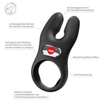 Inel vibrant pentru penis Nos XL Fun Factory, silicon negru, USB