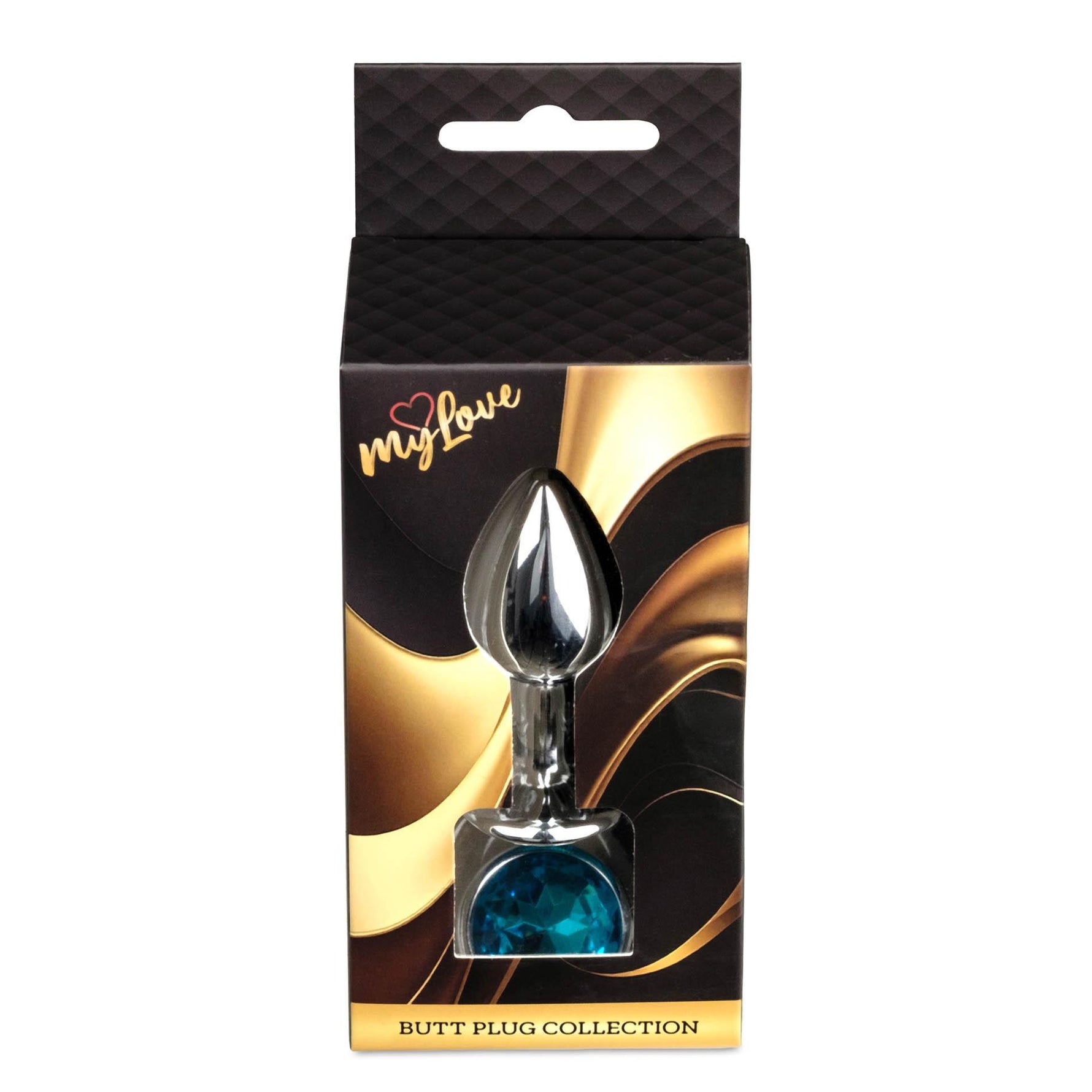 Bijuterii anale argintii MyLove Toys albastru deschis 7 cm