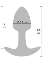 Dop anal mic din silicon ToyJoy Crystal, roz, 8,5 cm