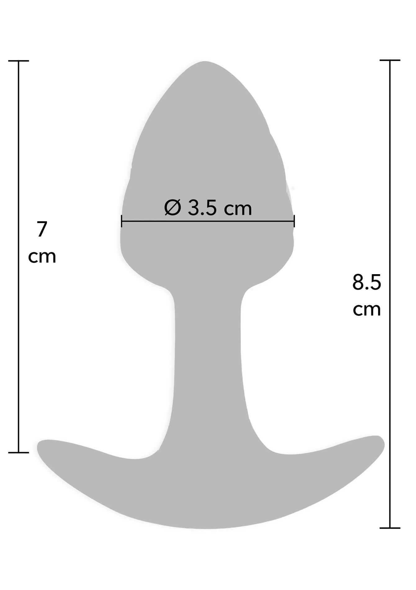 Dop anal mic din silicon ToyJoy Crystal, roz, 8,5 cm