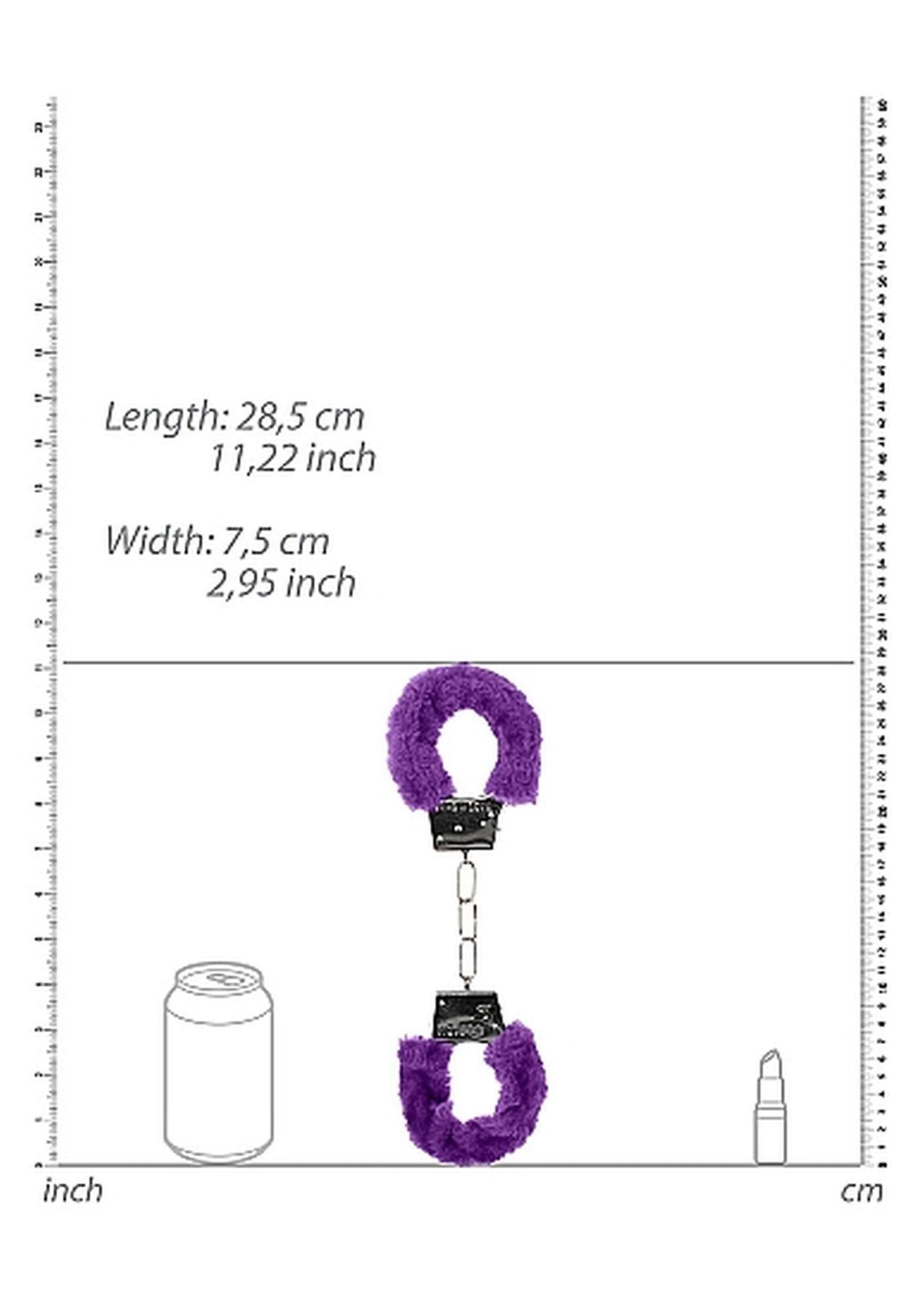 Cătușe din blană Ouch violet pentru începători
