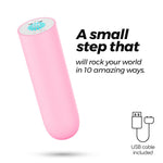Vibrator Quackers Crushious Mini roz cu USB 8,6 cm