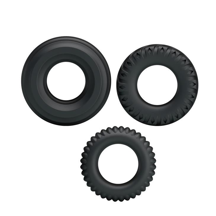 Set de inele pentru penis din silicon Baile, 3 mărimi