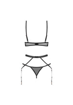 Set lenjerie erotică Euridia Obsessive negru XS/S