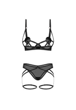 Set lenjerie intimă Euridia Obsessive negru M/L