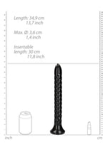 Au! Șarpe anal spiralat 30 cm Negru