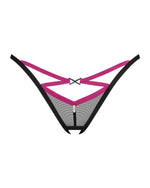 Novenes Obsessive tanga deschis negru violet XL/2XL