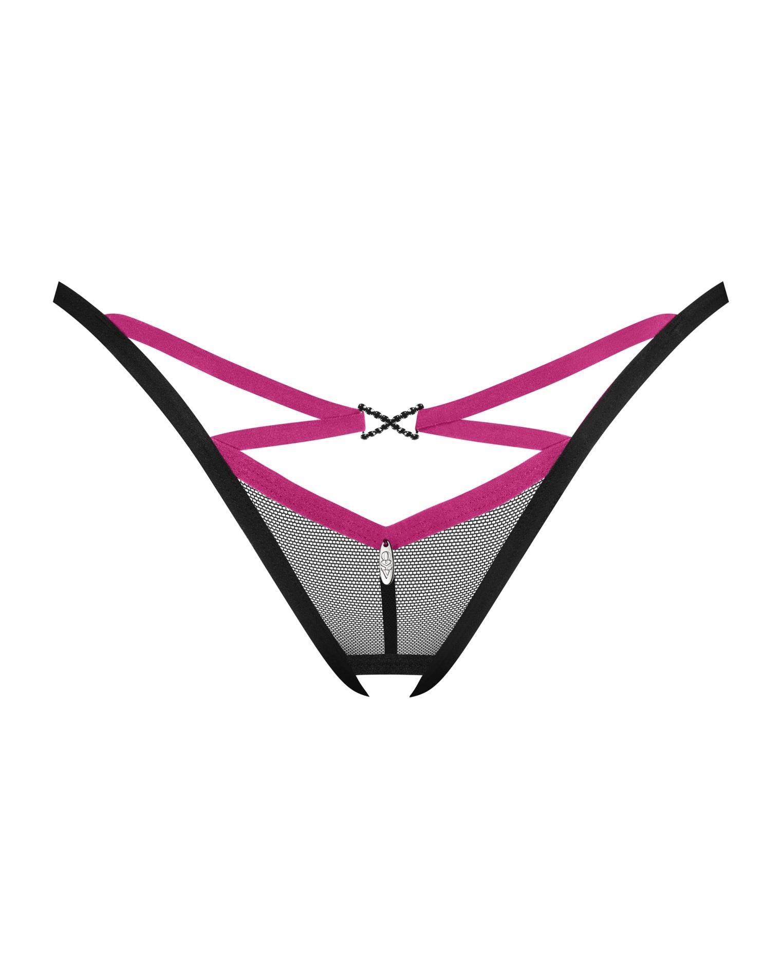 Novenes Obsessive tanga deschis negru violet XL/2XL