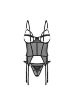 Corset și tanga Euridia Obsessive Negru XS/S