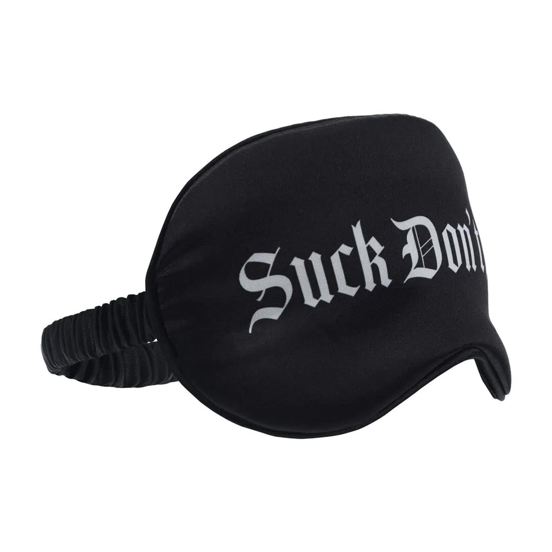 Mască de ochi din satin, Suck Don't Bite Ouch!, neagră