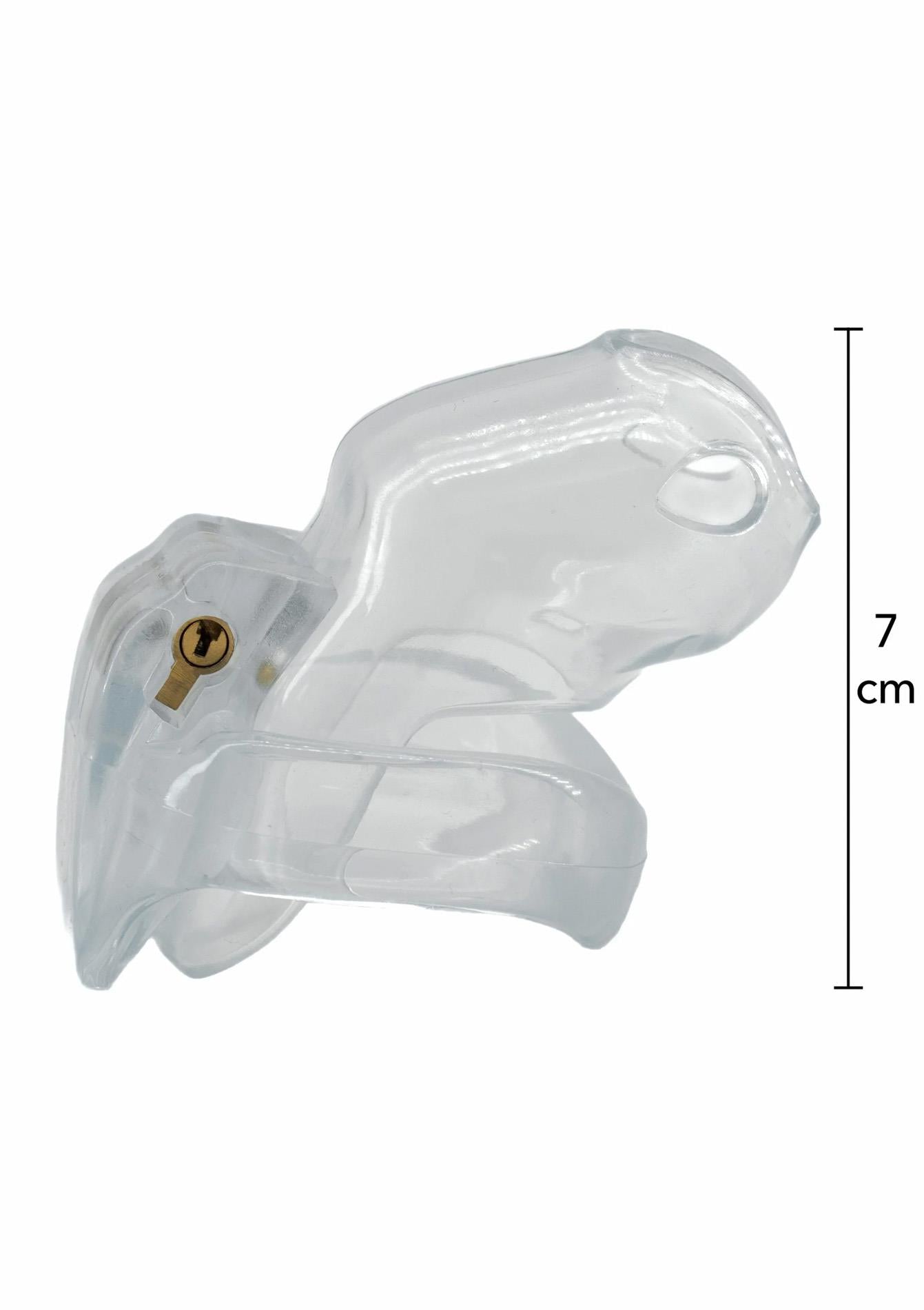 Centură de castitate transparentă din oțel Hidden Desire 4,5 cm