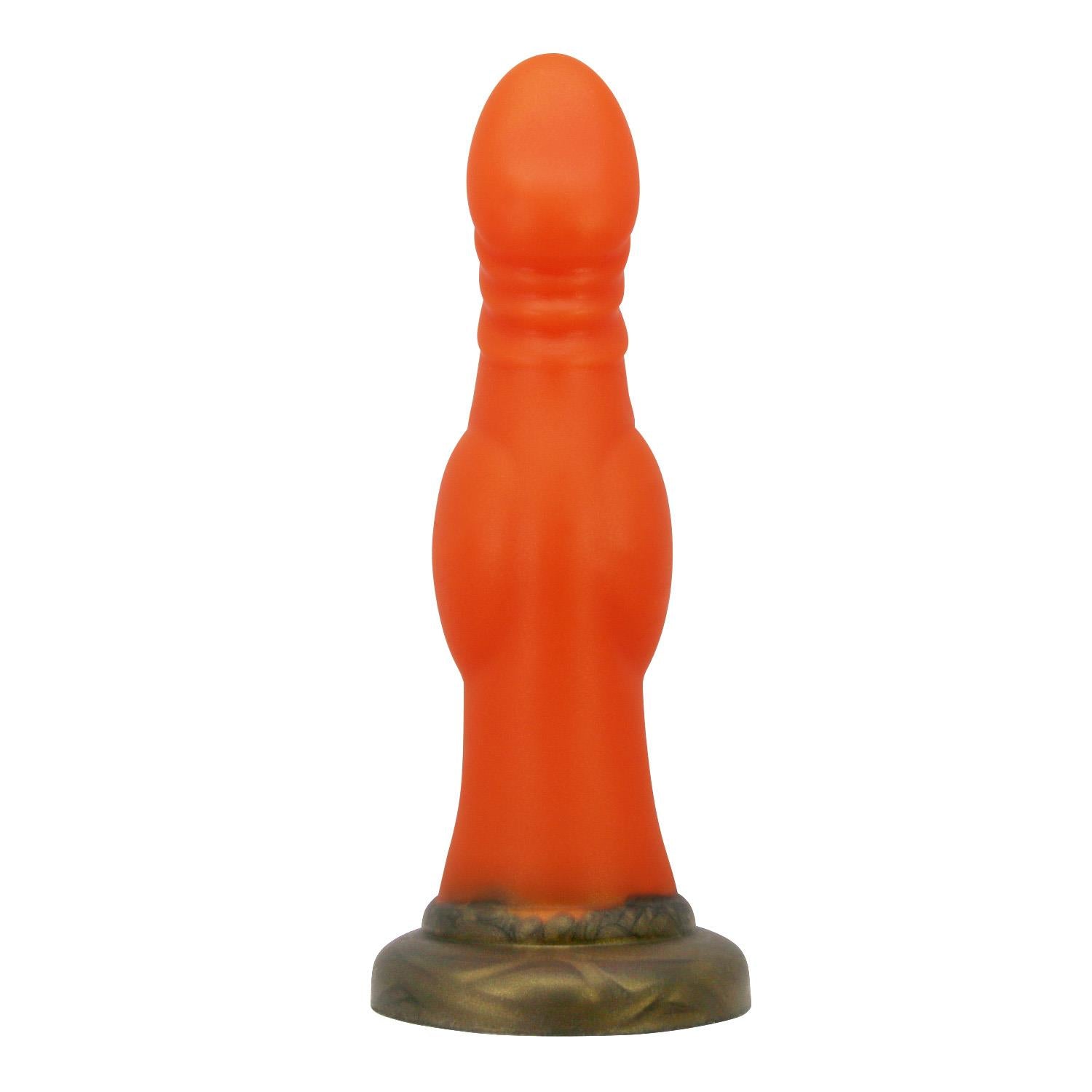 Dildo din silicon canelat Power Monsters 18,5 cm cu ventuză