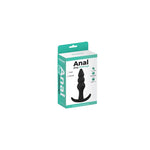 Plug anal din silicon cu mărgele Fantasy negru 9 cm