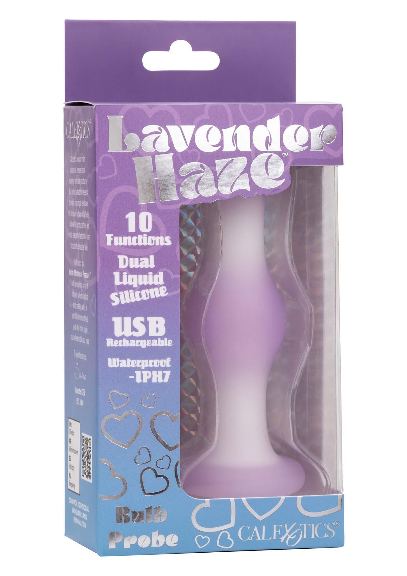 Dop anal vibrant din silicon Calexotics Lavender Haze, violet