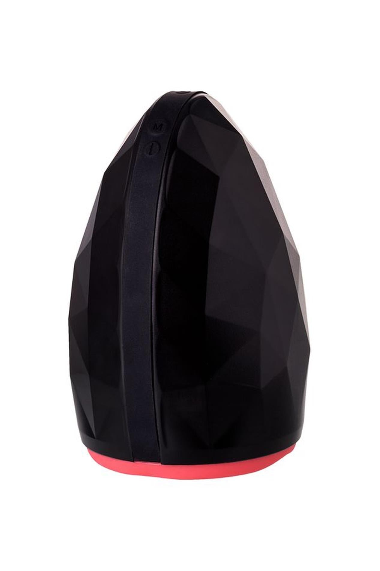 Masturbator Erotist Magma încălzit din silicon negru reîncărcabil 12 cm
