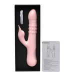 INTY Toys Vibrator Flirt Iepuraș Roz Silicon USB 24 cm Rezistent la Apă